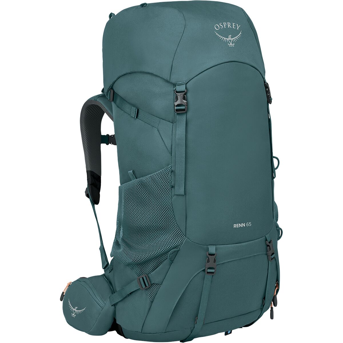 Image of Osprey Packs Renn 65L Backpack - Women's Cascade Blue/Melon Orange, One Size