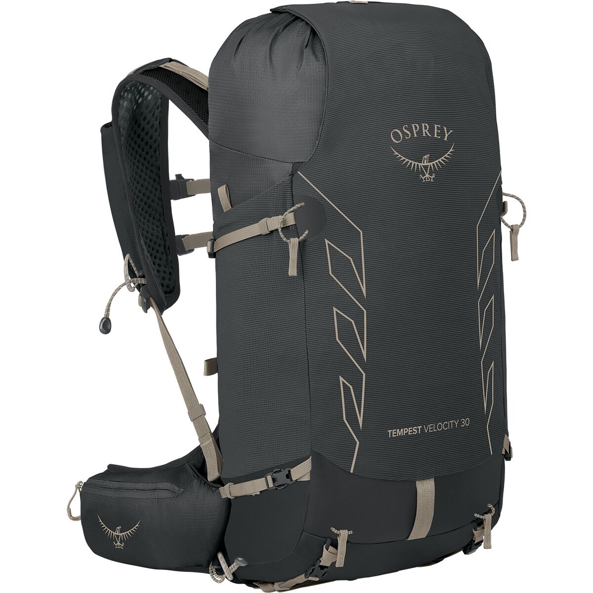 Image of Osprey Packs Tempest Velocity 30L Backpack - Women's Dark Charcoal/Chiru Tan, M/L