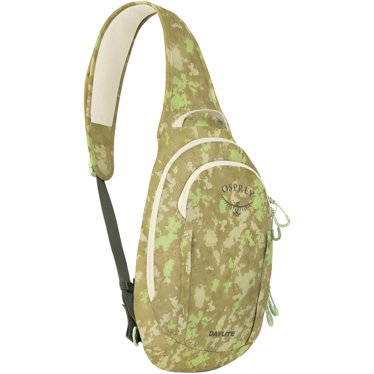 Image of Osprey Packs Daylight 5L Sling Sunlit Lichen Print Gravel Tan, One Size