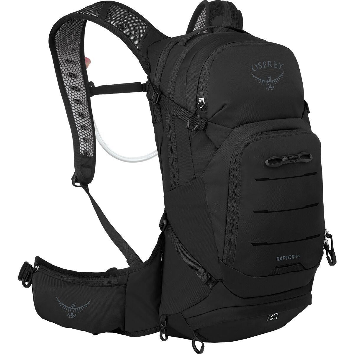 Image of Osprey Packs Raptor 14 Extended Fit Backpack - Men's Black, One Size