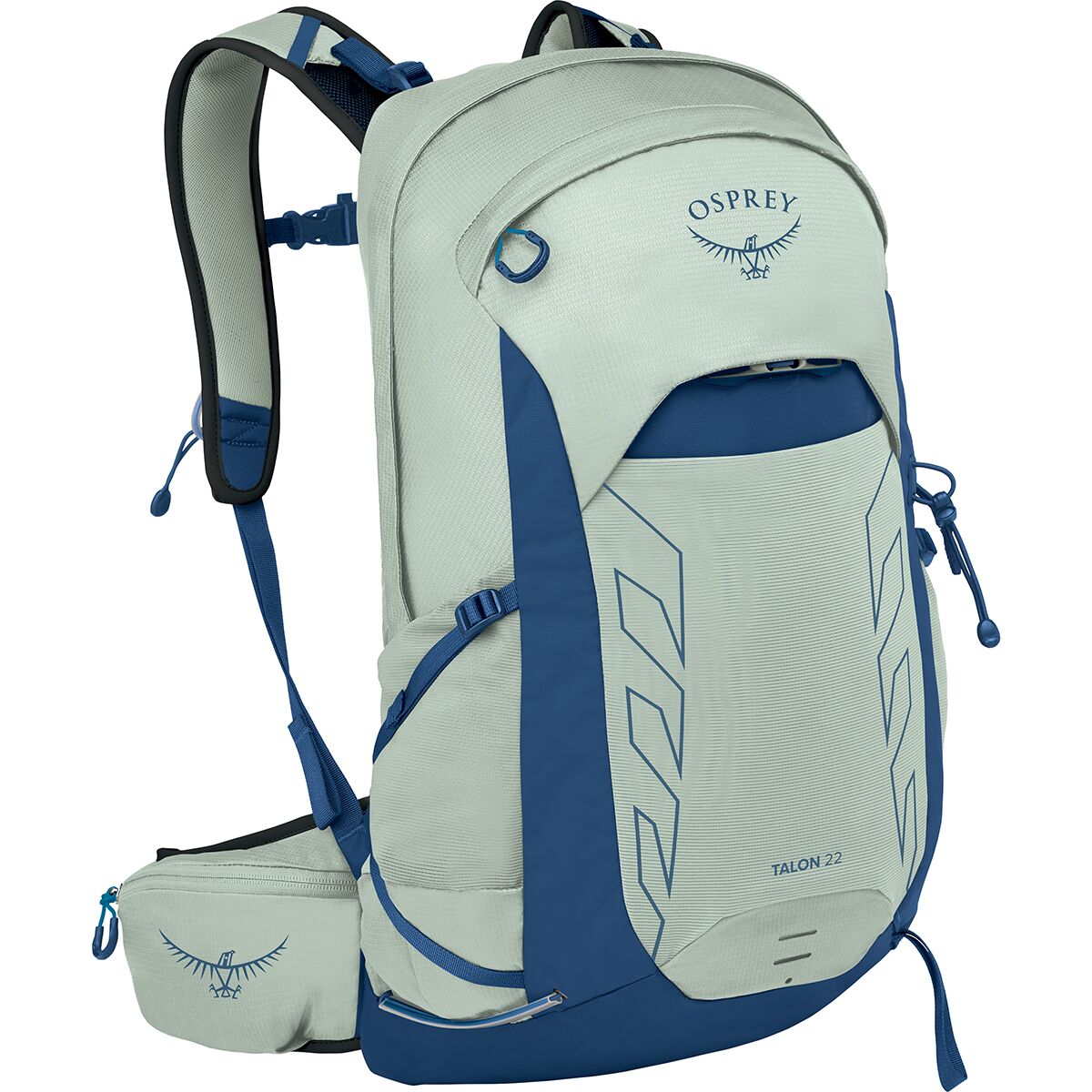 Image of Osprey Packs Talon 22L Backpack - Men's Frosty Mint Green/Night Shift, One Size