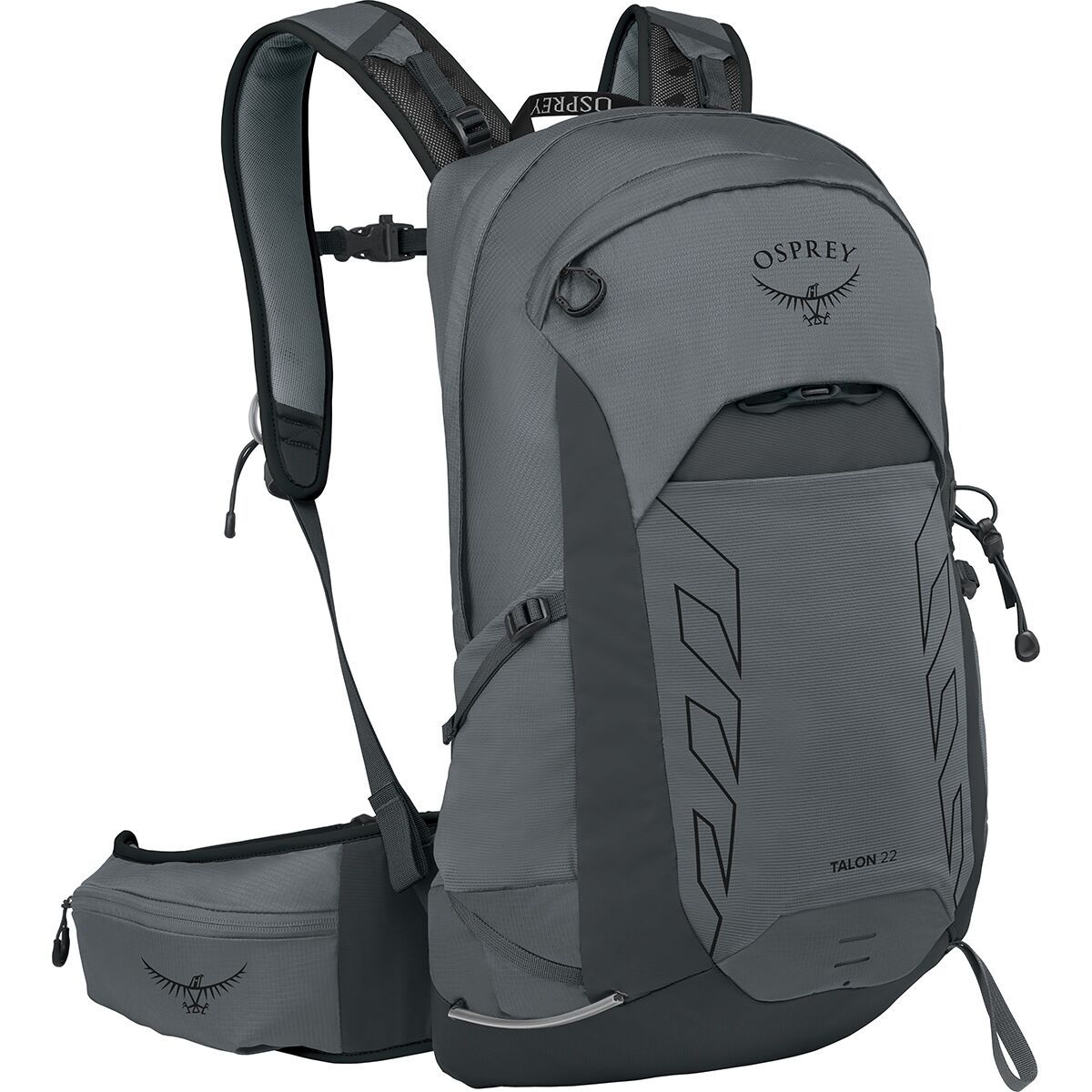 Image of Osprey Packs Talon 22L Extended Fit Pack - Men's Black/Coal Grey, One Size
