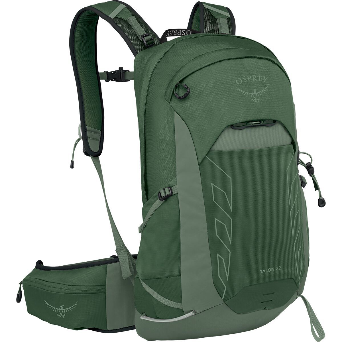 Image of Osprey Packs Talon 22L Extended Fit Pack - Men's Green Canopy/Pine Leaf, One Size