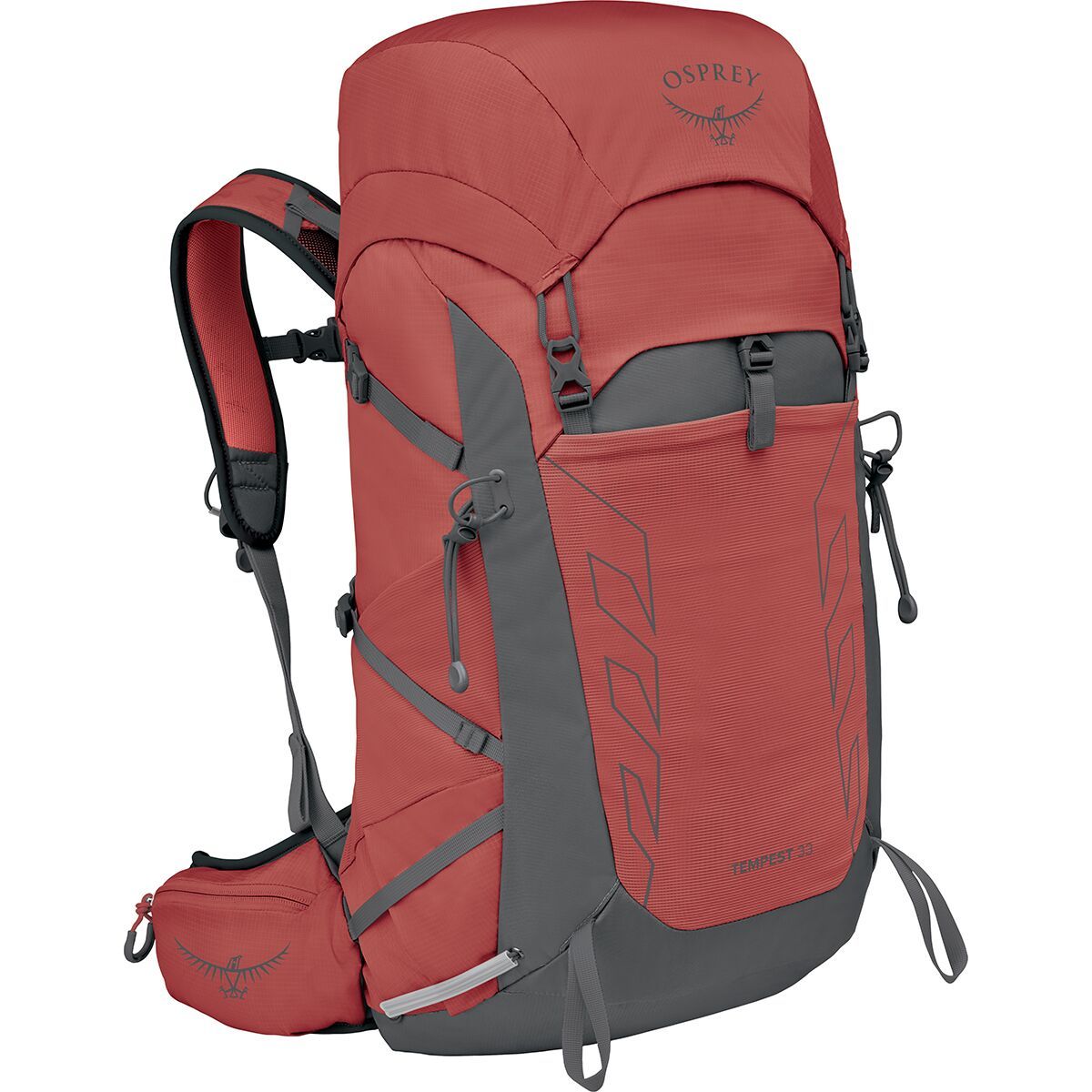 Image of Osprey Packs Tempest 33L Backpack - Women's Red Pampas/Coal Grey, One Size