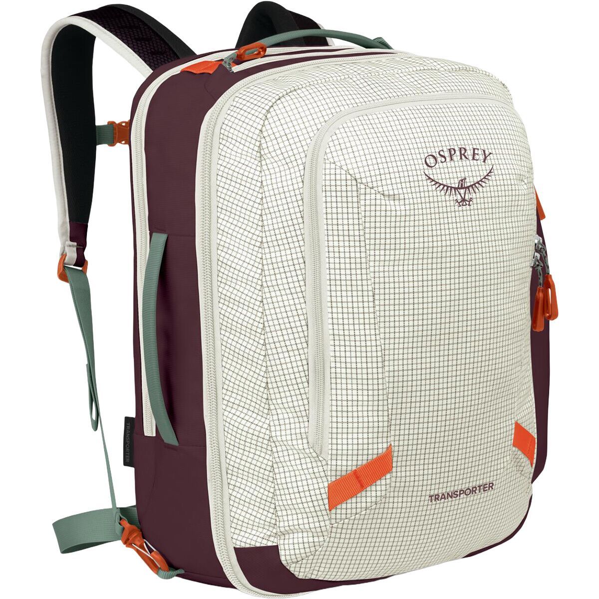 Image of Osprey Packs Transporter 36L Travel Pack Mystery White/Moody Burgundy, One Size