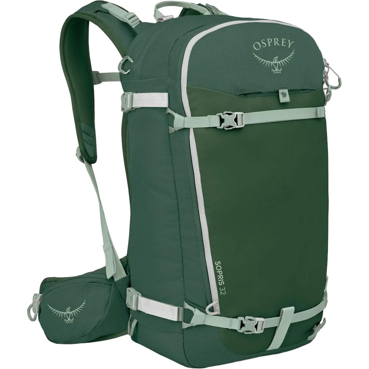 Image of Osprey Packs Sopris 32L Ski And Snowboard Backpack - Women's Tundra Green/Green Canopy, One Size