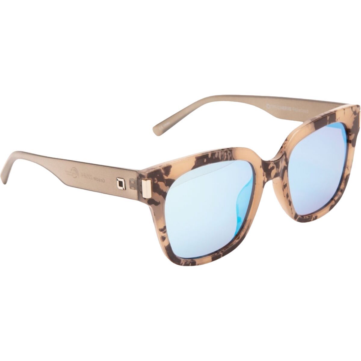 Image of Optic Nerve Gracie Polarized Sunglasses Shiny Beige Demi/Crystal Grey, L