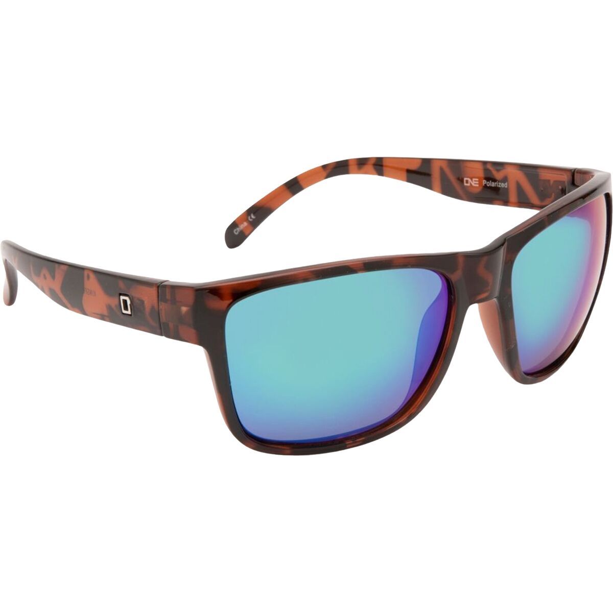 Optic Nerve Kingfish Sunglasses Tortoise/Smoke Lens Green Mirror, M