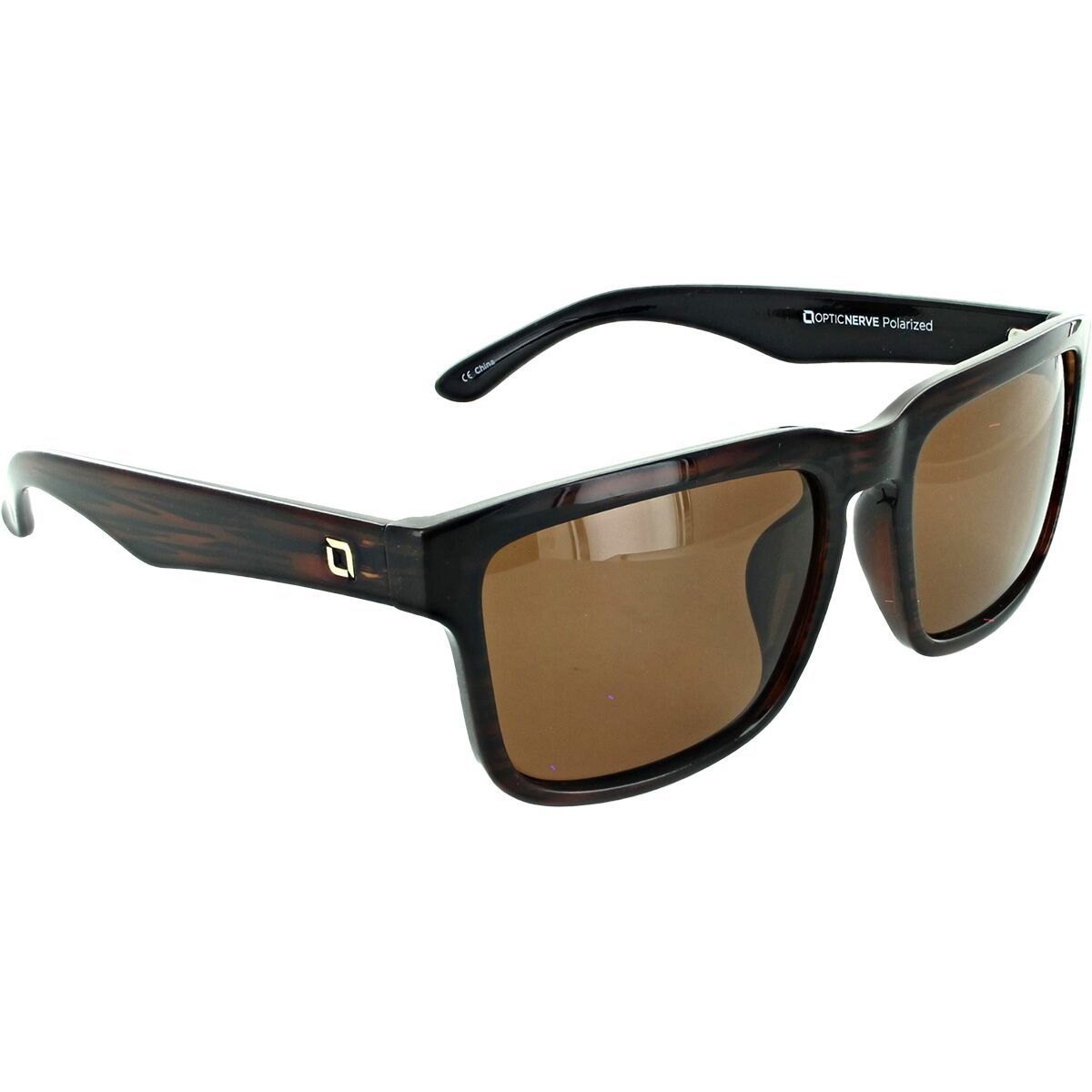 Image of Optic Nerve Mashup Polarized Sunglasses Driftwood Brown/Polarized Brown Lens, M