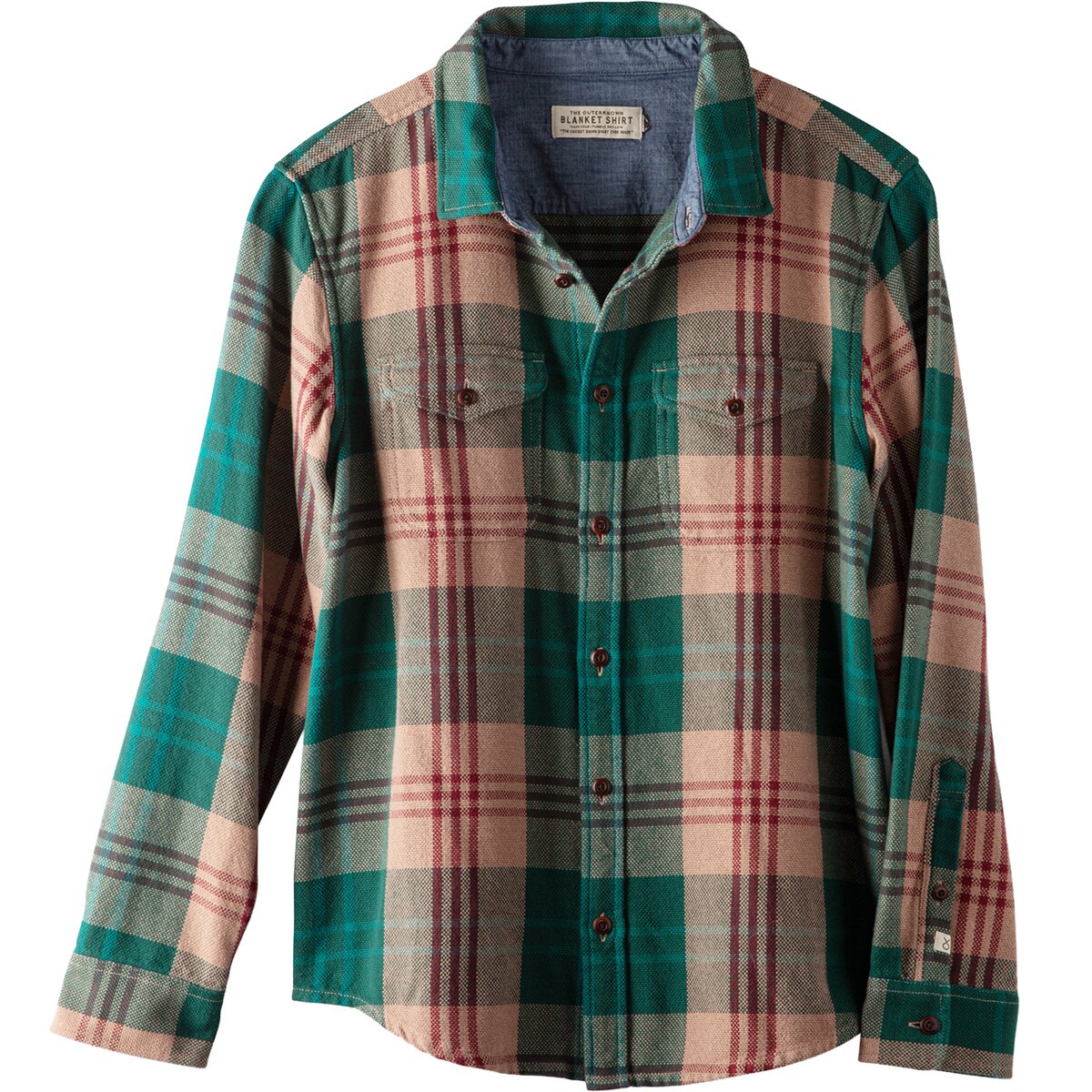 Image of Outerknown Blanket Shirt - Men's Grassland Salton Plaid, L