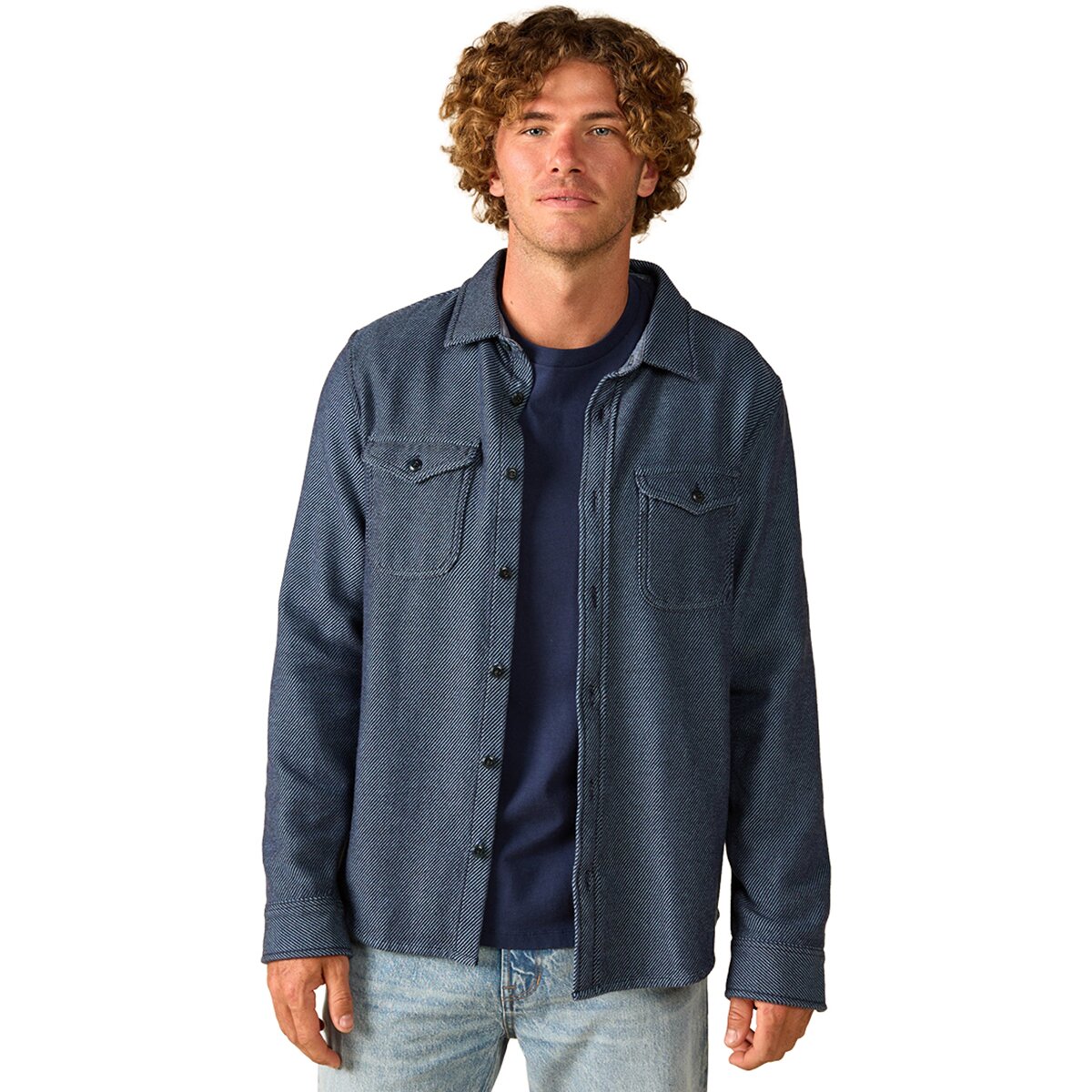 Image of Outerknown Blanket Shirt - Men's Indigo Dual-Tone, S