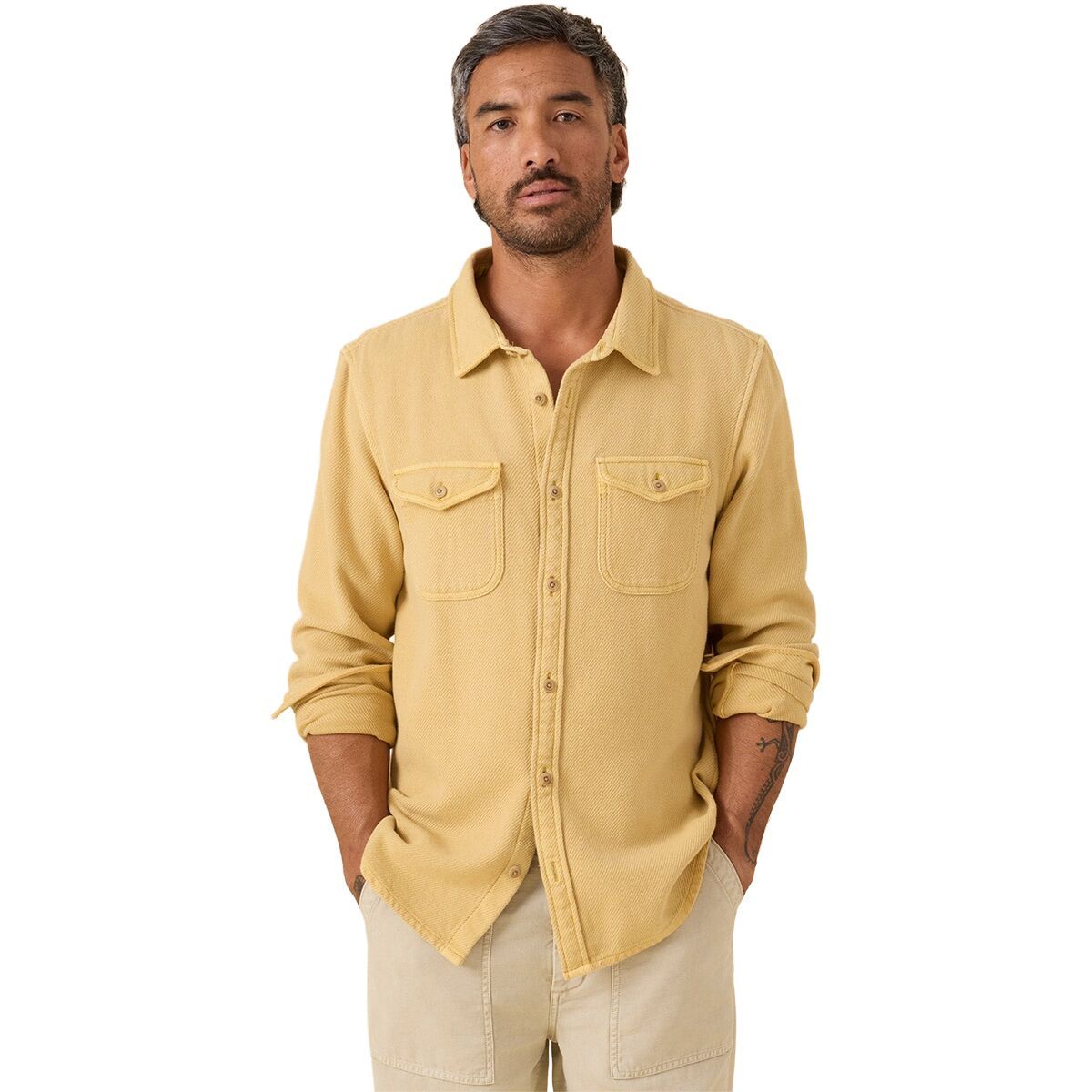 Image of Outerknown Chroma Blanket Shirt - Men's Coriander, L