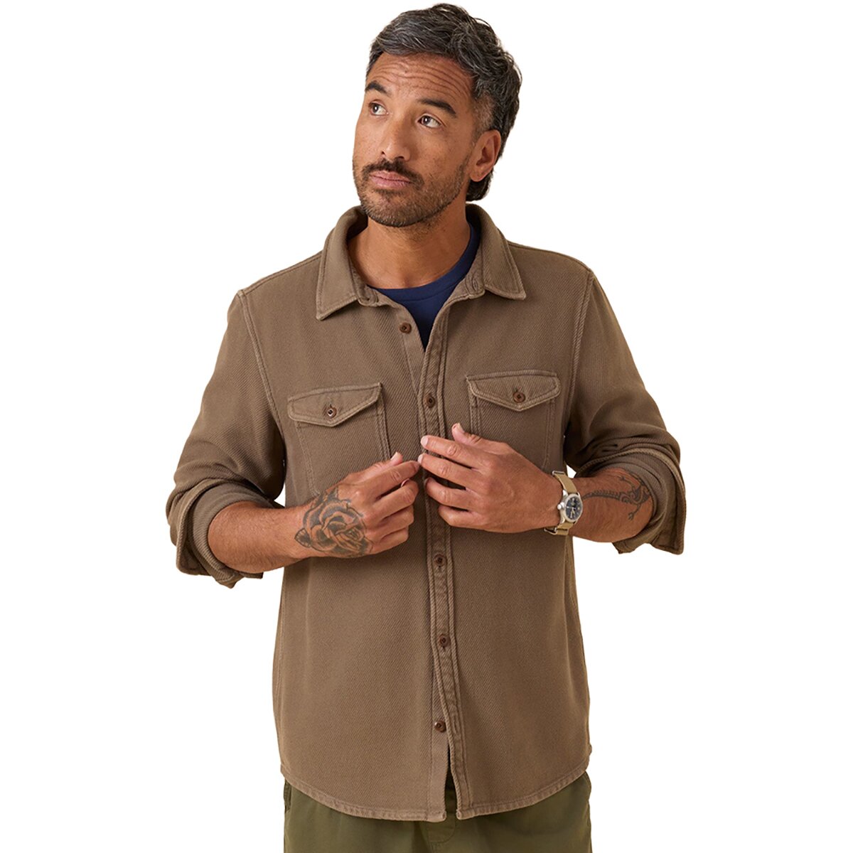 Image of Outerknown Chroma Blanket Shirt - Men's Kelp Bloom, XL