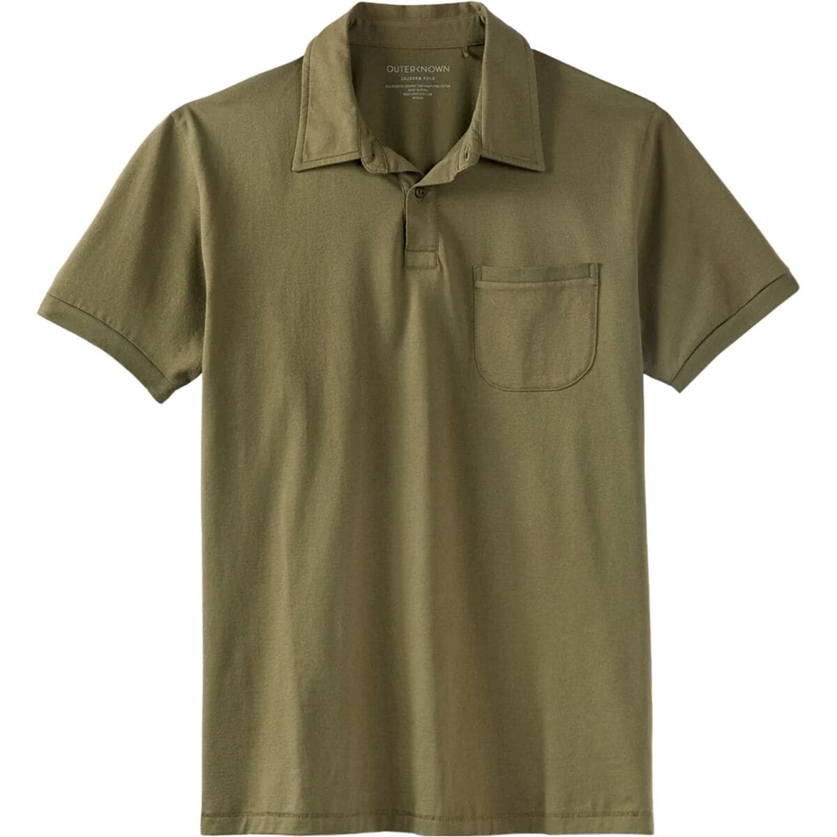 Image of Outerknown Sojourn Polo - Men's Olive Night, S