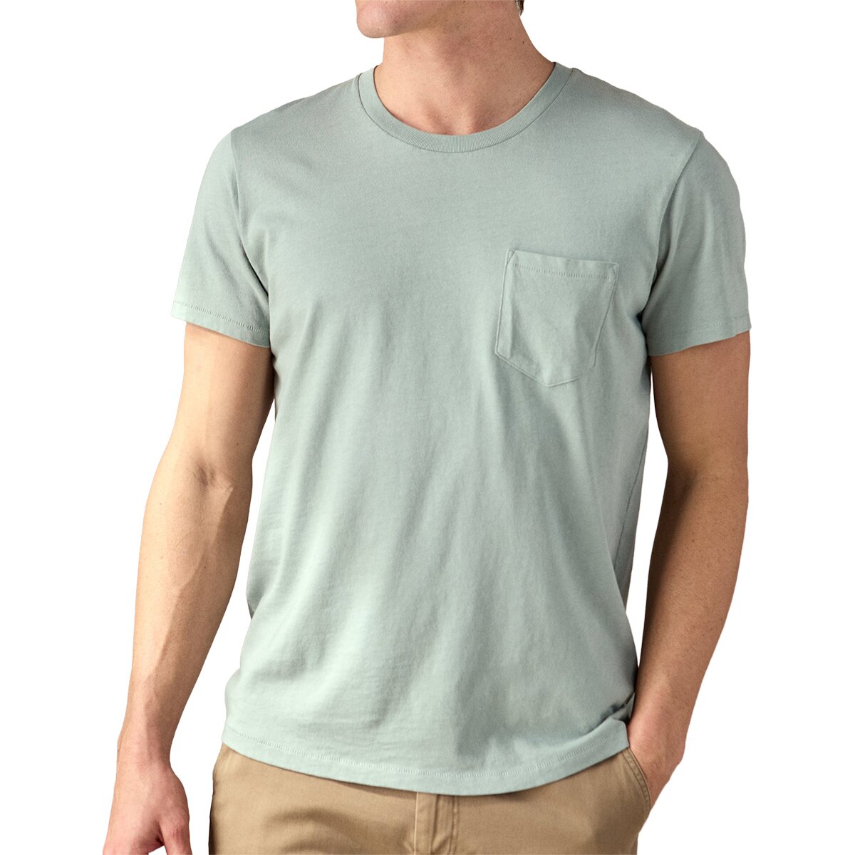 Image of Outerknown Groovy Pocket T-Shirt - Men's Basil, L