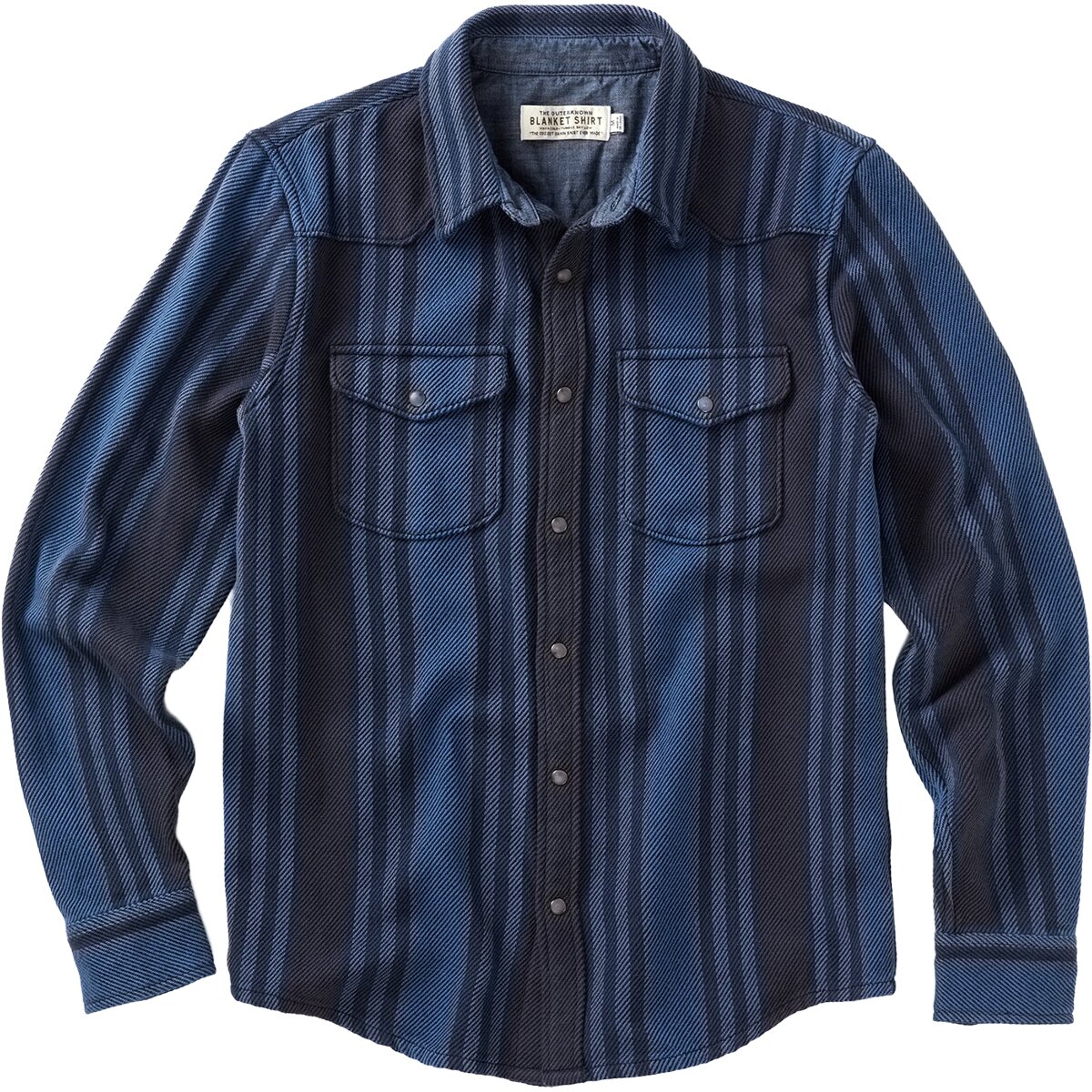 Image of Outerknown Westerly Blanket Long-Sleeve Shirt - Men's Twizone Cabo Stripe, S