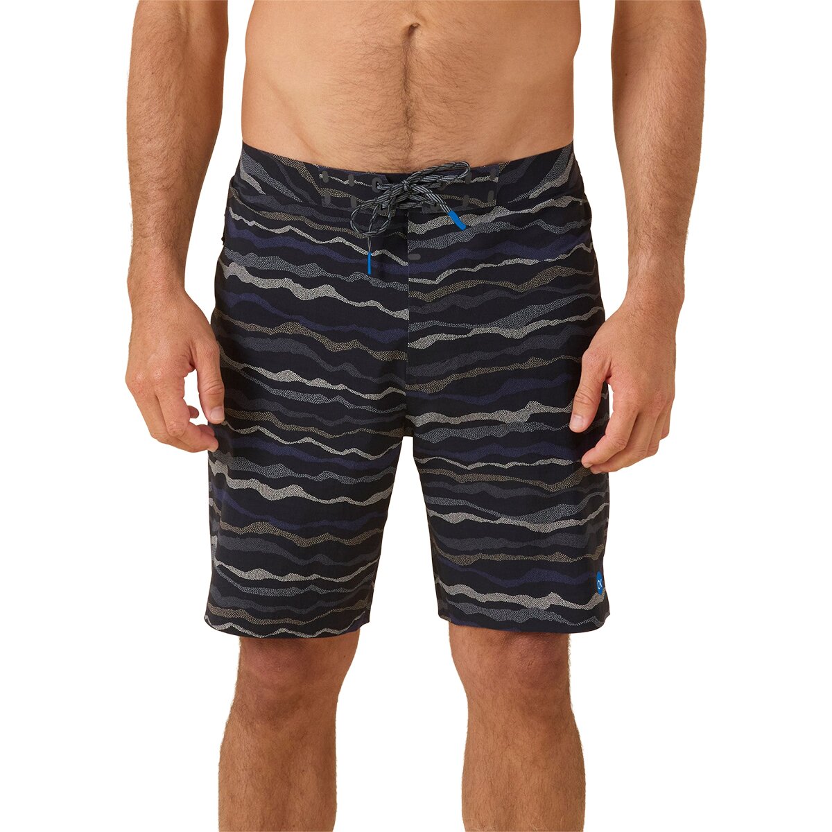 Image of Outerknown Apex Evolution Trunk By Kelly - Men's Pitch Black Topographic, 31