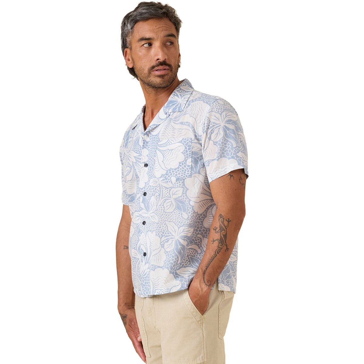 Image of Outerknown BBQ Shirt - Men's Solimar Blue Kellyloha, XL