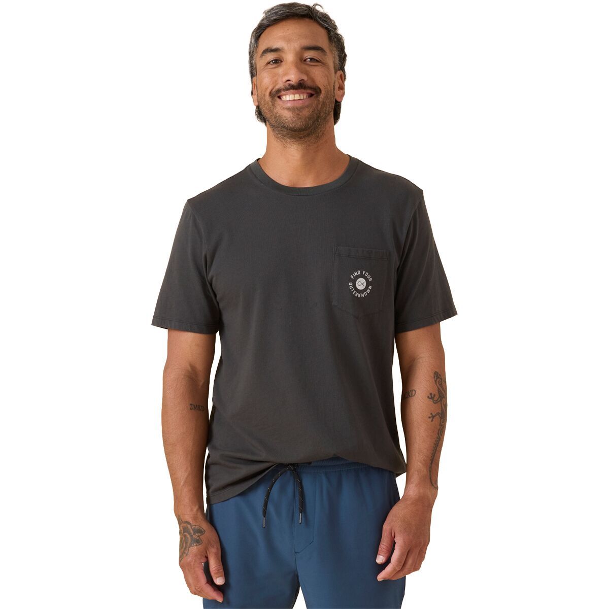 Image of Outerknown FYOK Pocket T-Shirt - Men's Charcoal, S