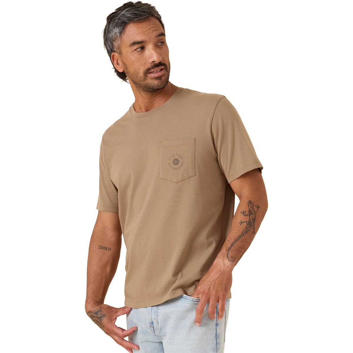 Image of Outerknown FYOK Pocket T-Shirt - Men's Chestnut, S