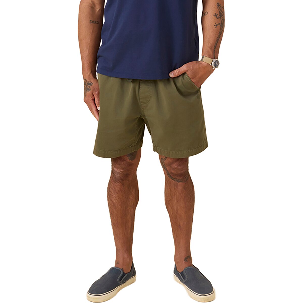 Image of Outerknown Twill Trail Short - Men's Deep Olive, M