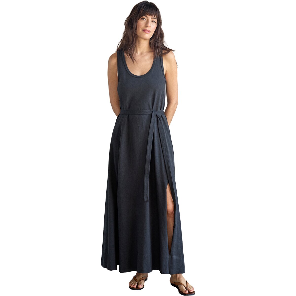 Image of Outerknown Hermosa Tank Dress - Women's Washed Black, M