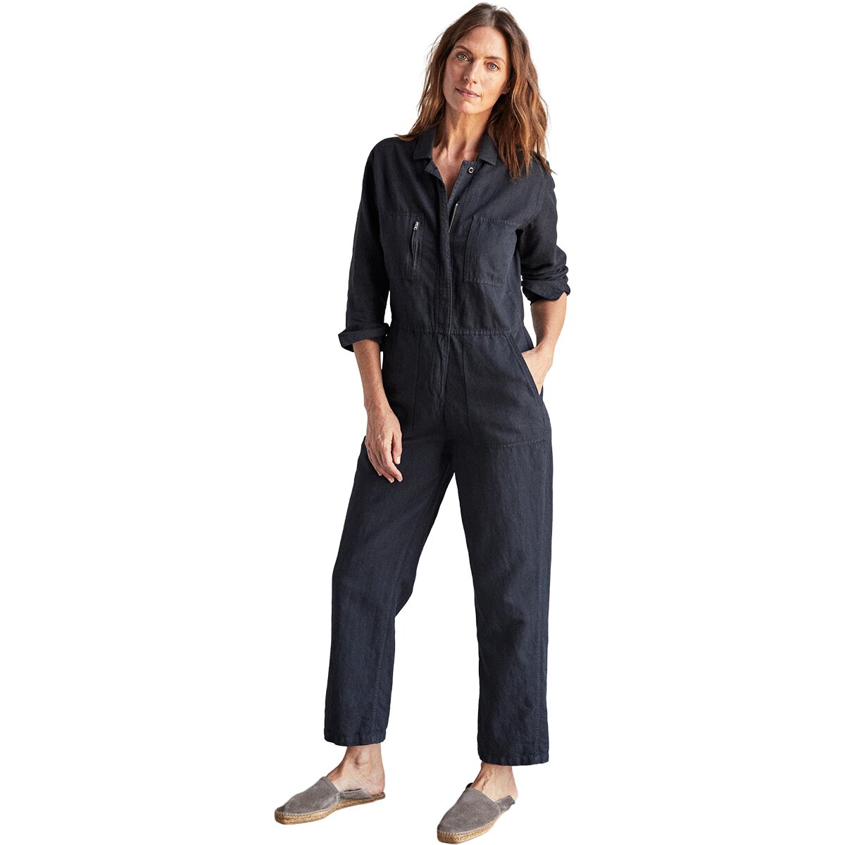 Image of Outerknown Station Jumpsuit - Women's Pitch Black, S