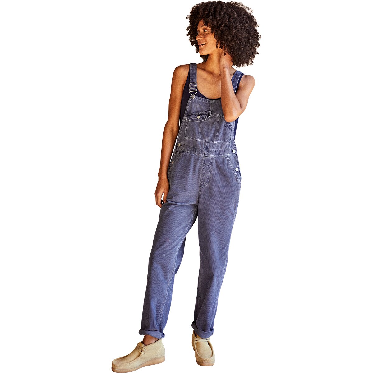 Image of Outerknown Voyage Cord Overalls - Women's Indigo, XL