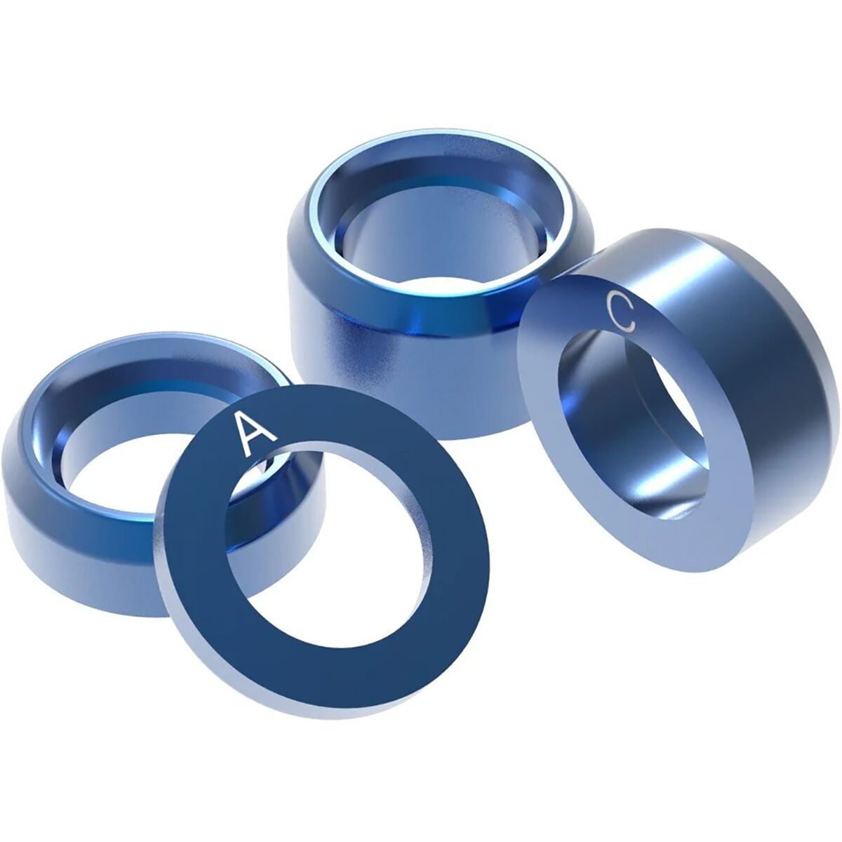 Image of OneUp Components Axle Shim Pack Blue, A-D