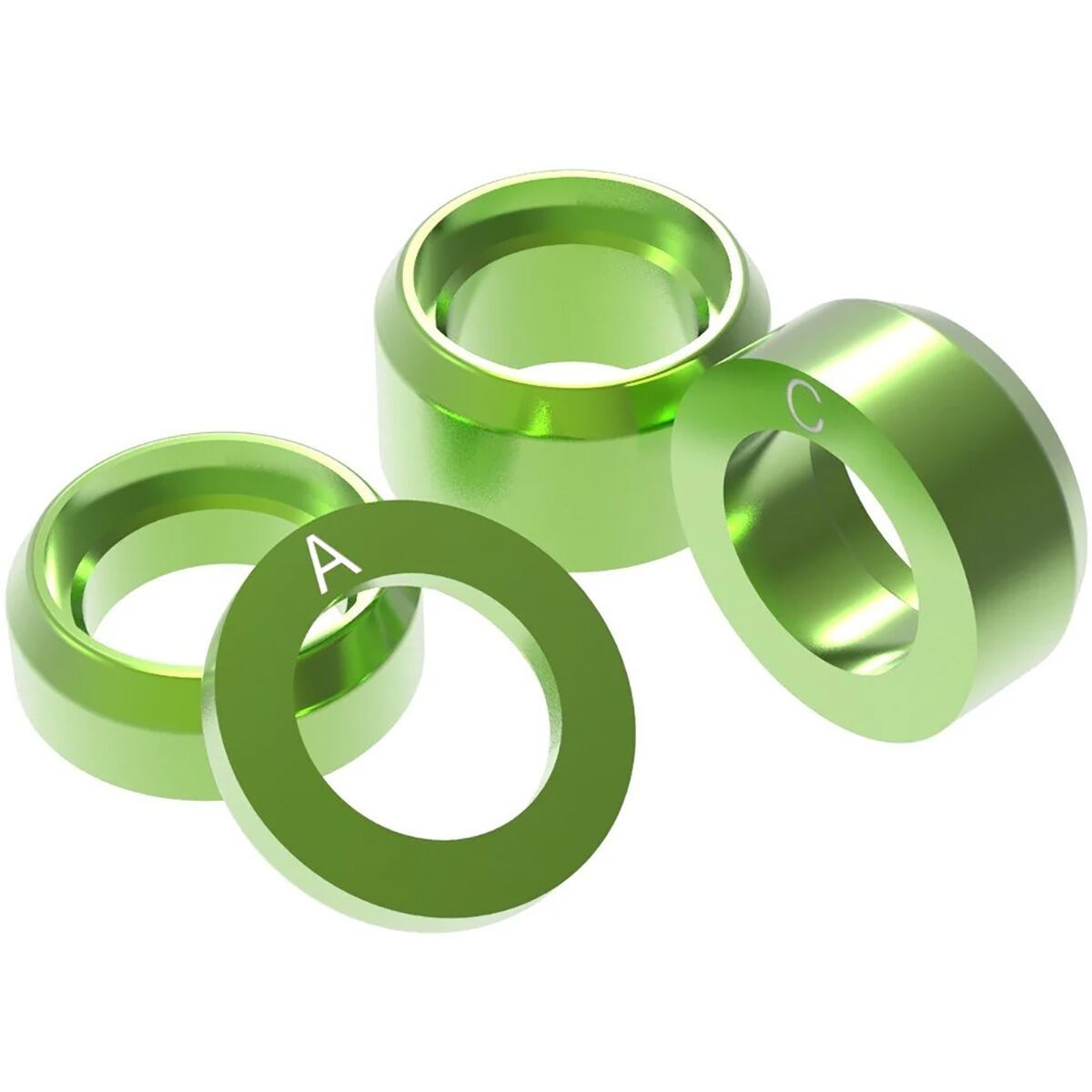 Image of OneUp Components Axle Shim Pack Green, A-D