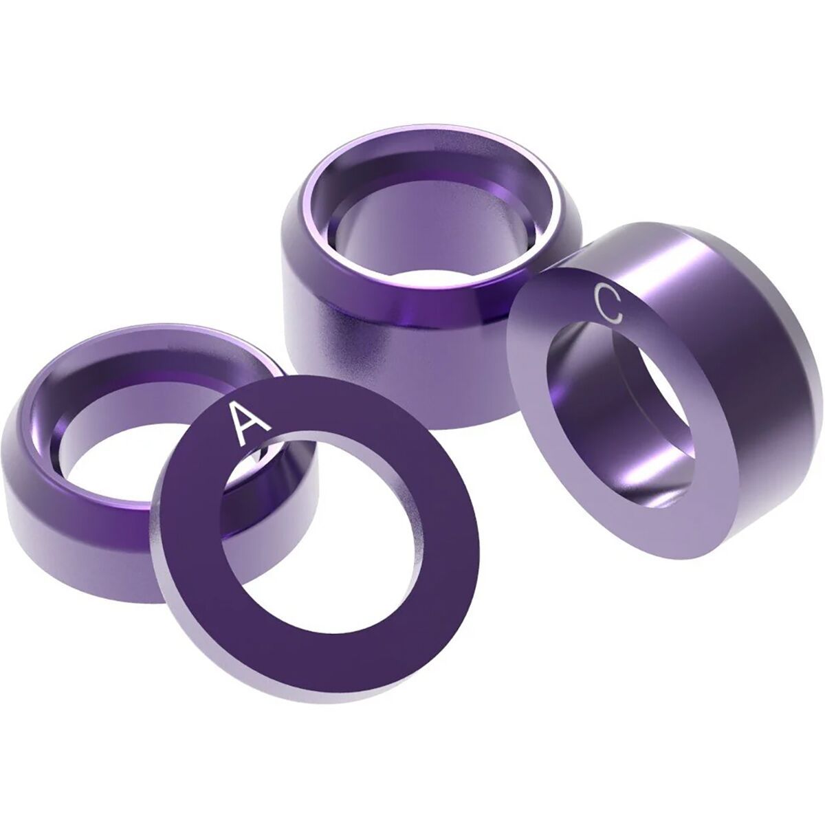 Image of OneUp Components Axle Shim Pack Purple, A-D