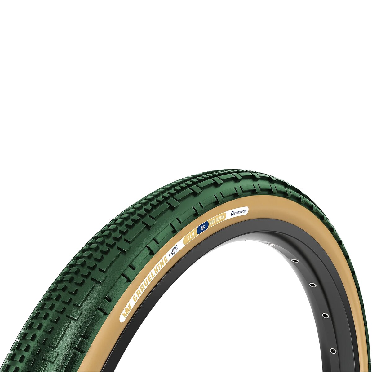 Image of Panaracer GravelKing SK Tubeless Tire British Racing Green/Brown, 700x45