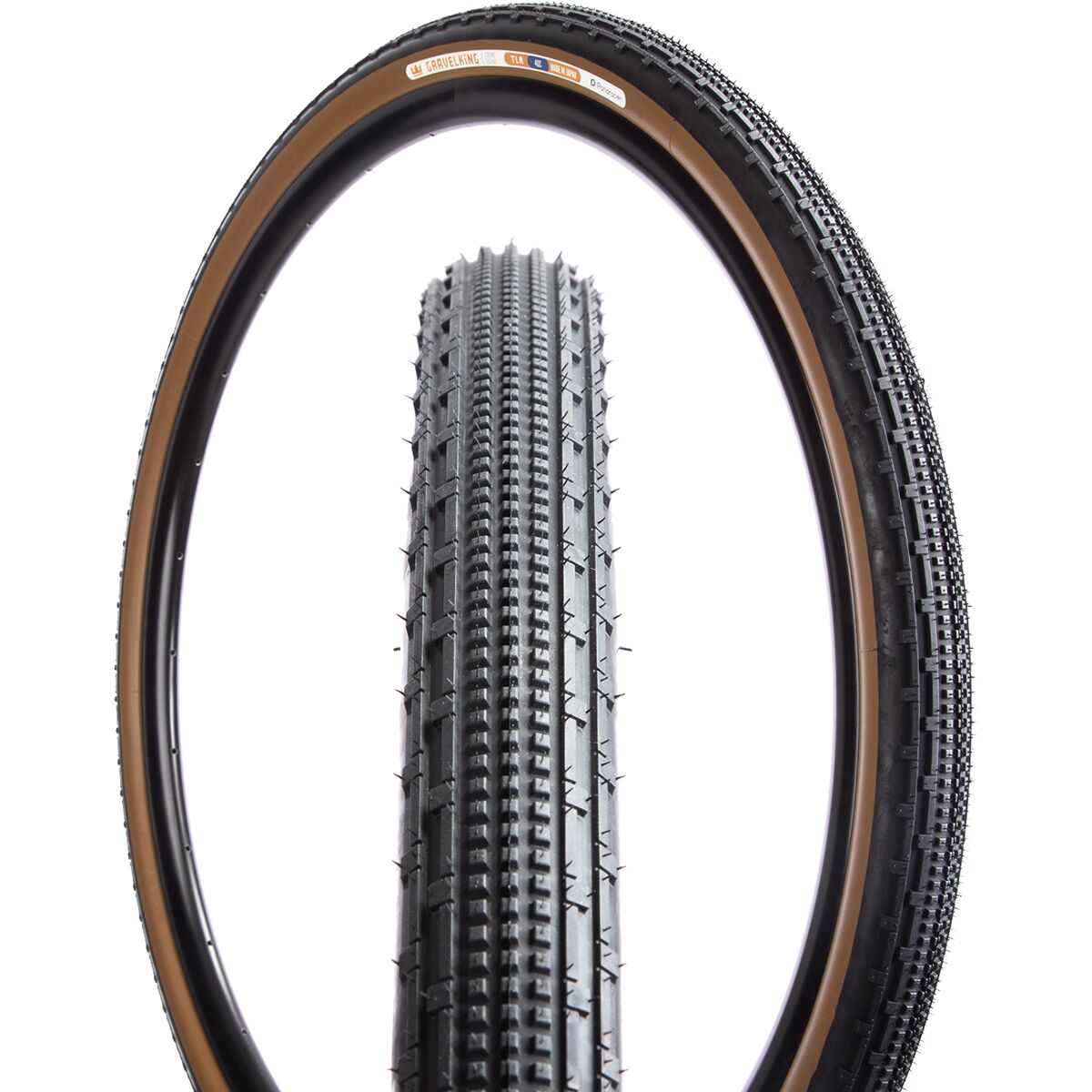 Image of Panaracer Gravelking SK+ Tubeless Tire Black/Brown, 700x50