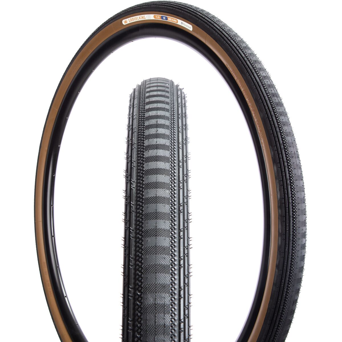 Image of Panaracer Gravelking SS Tire - Tubeless Black/Brown, 700x45