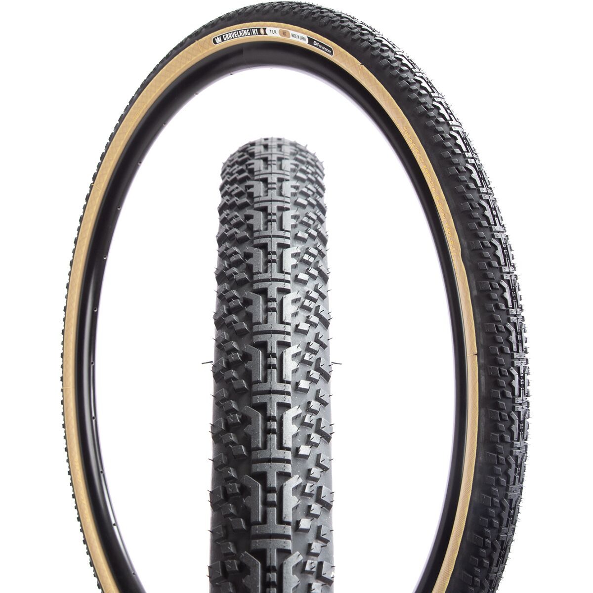 Image of Panaracer GravelKing X1 R Tubeless Tire Black/Amber, 700x35