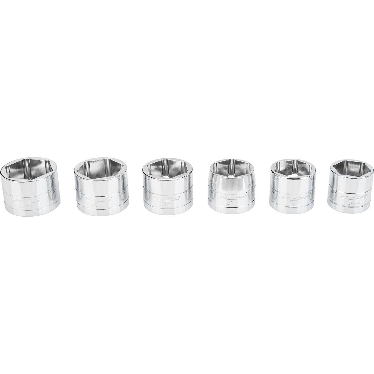 Image of Park Tool SKT-6 Flat-Faced Socket Set Silver, 24mm