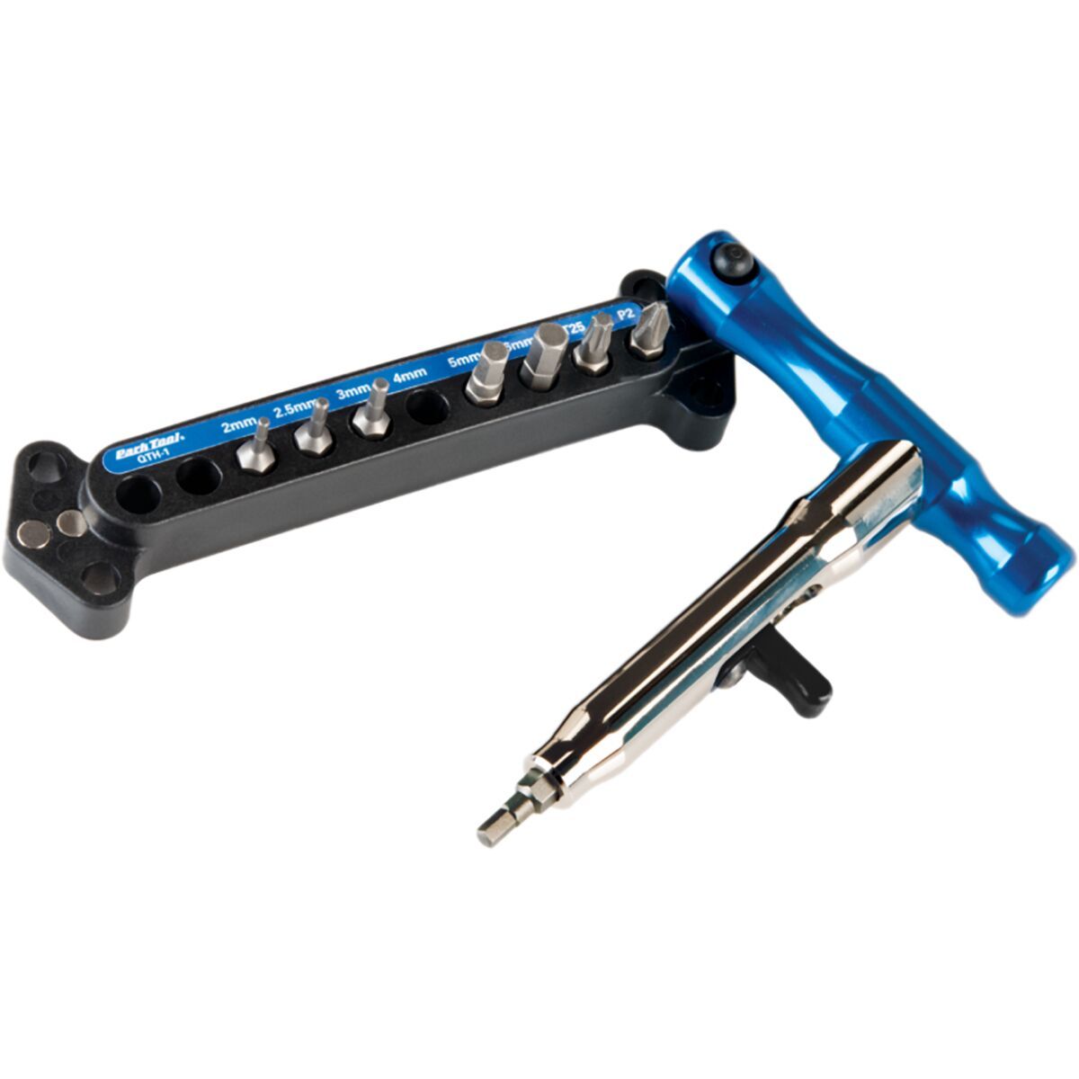 Image of Park Tool QTH-1 Quick-Change Bit Driver Set Blue/Silver, One Size