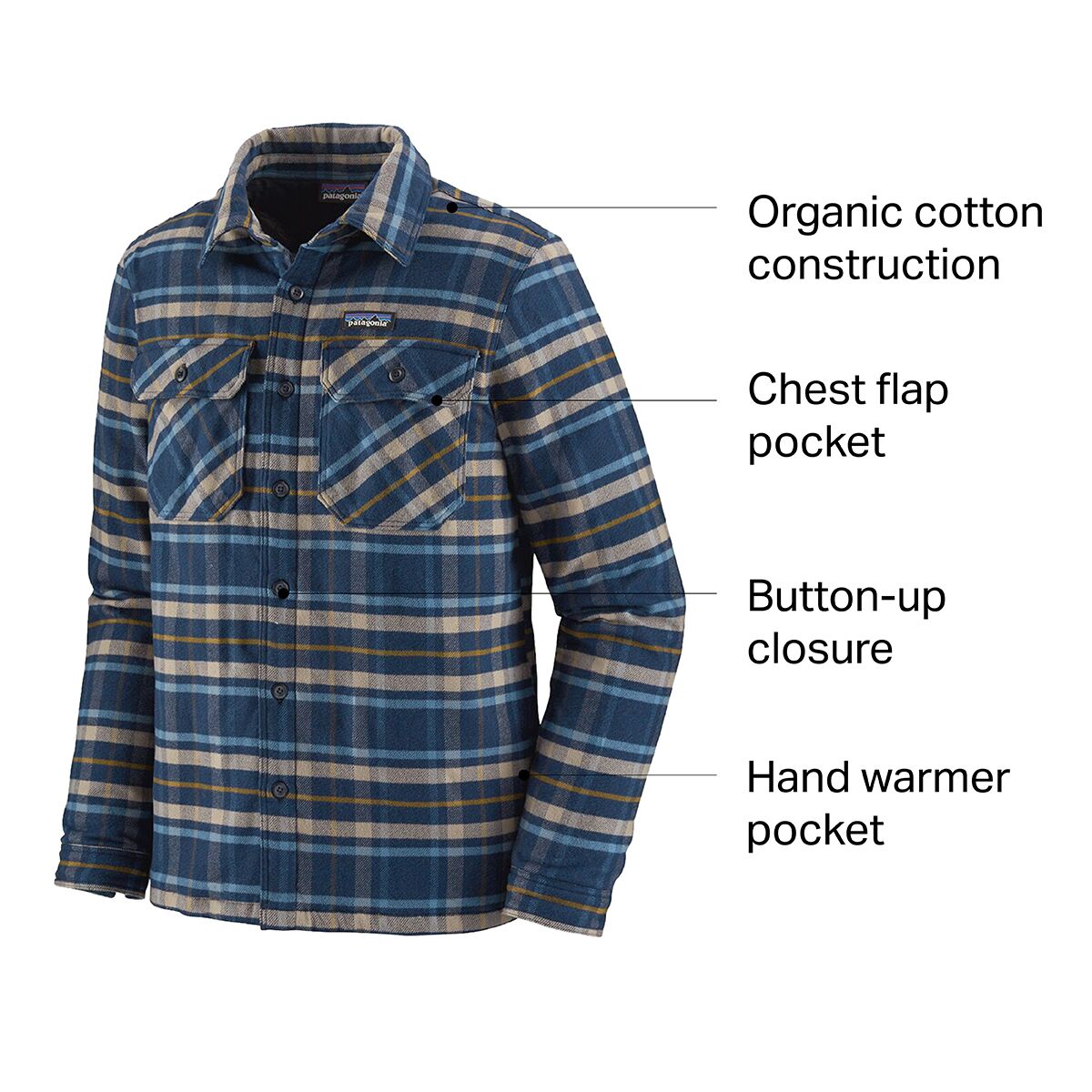 Patagonia Insulated Fjord Flannel Jacket - Men's - Clothing