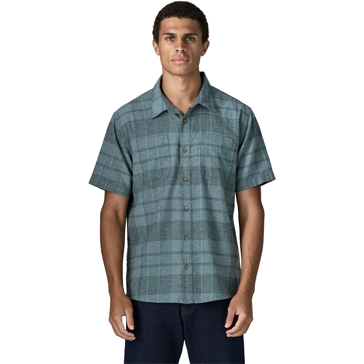 Image of Patagonia Back Step Shirt - Men's Shore Plaid/Summit Blue, XXL