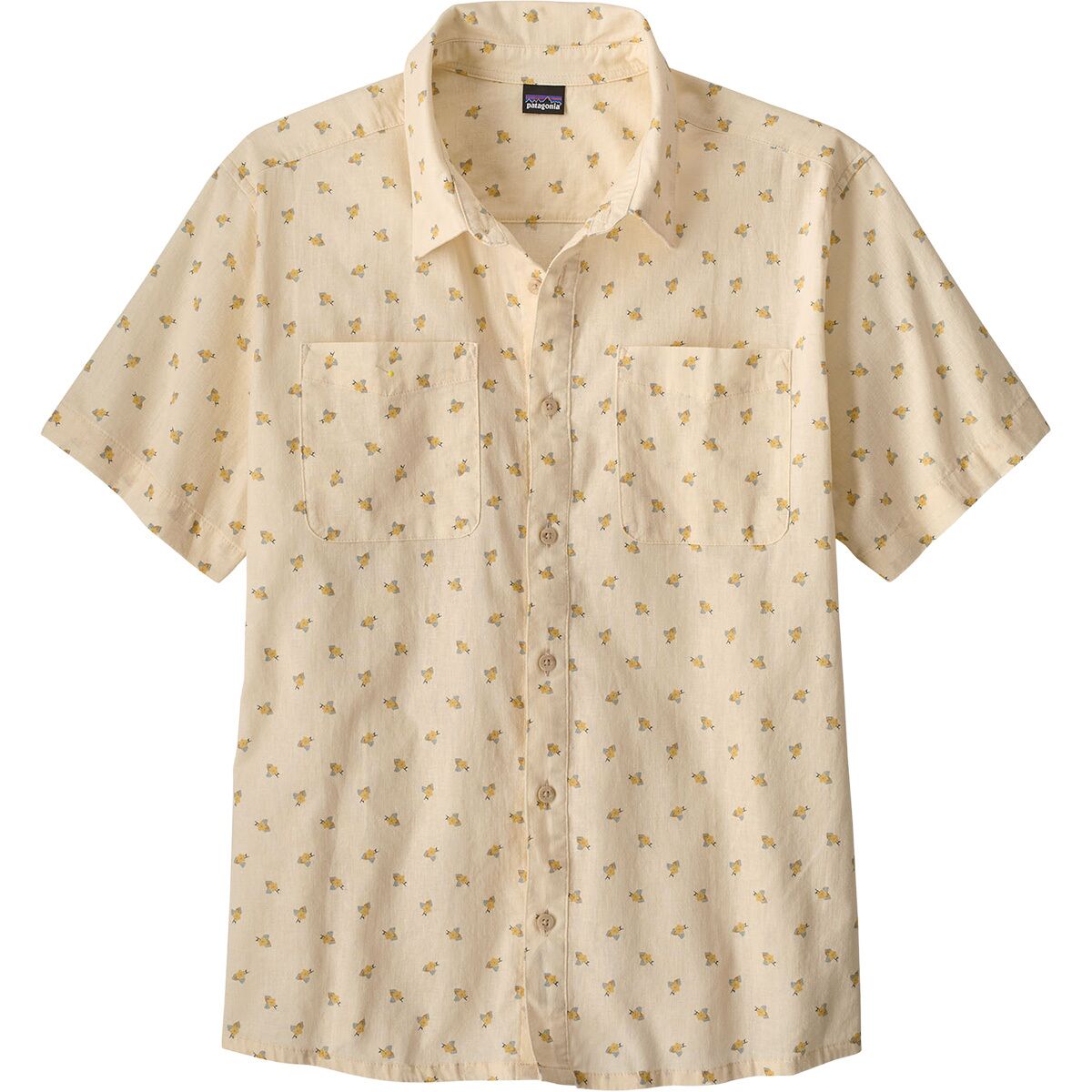 Image of Patagonia Back Step Shirt - Men's Snow Ditsy/Natural, XL