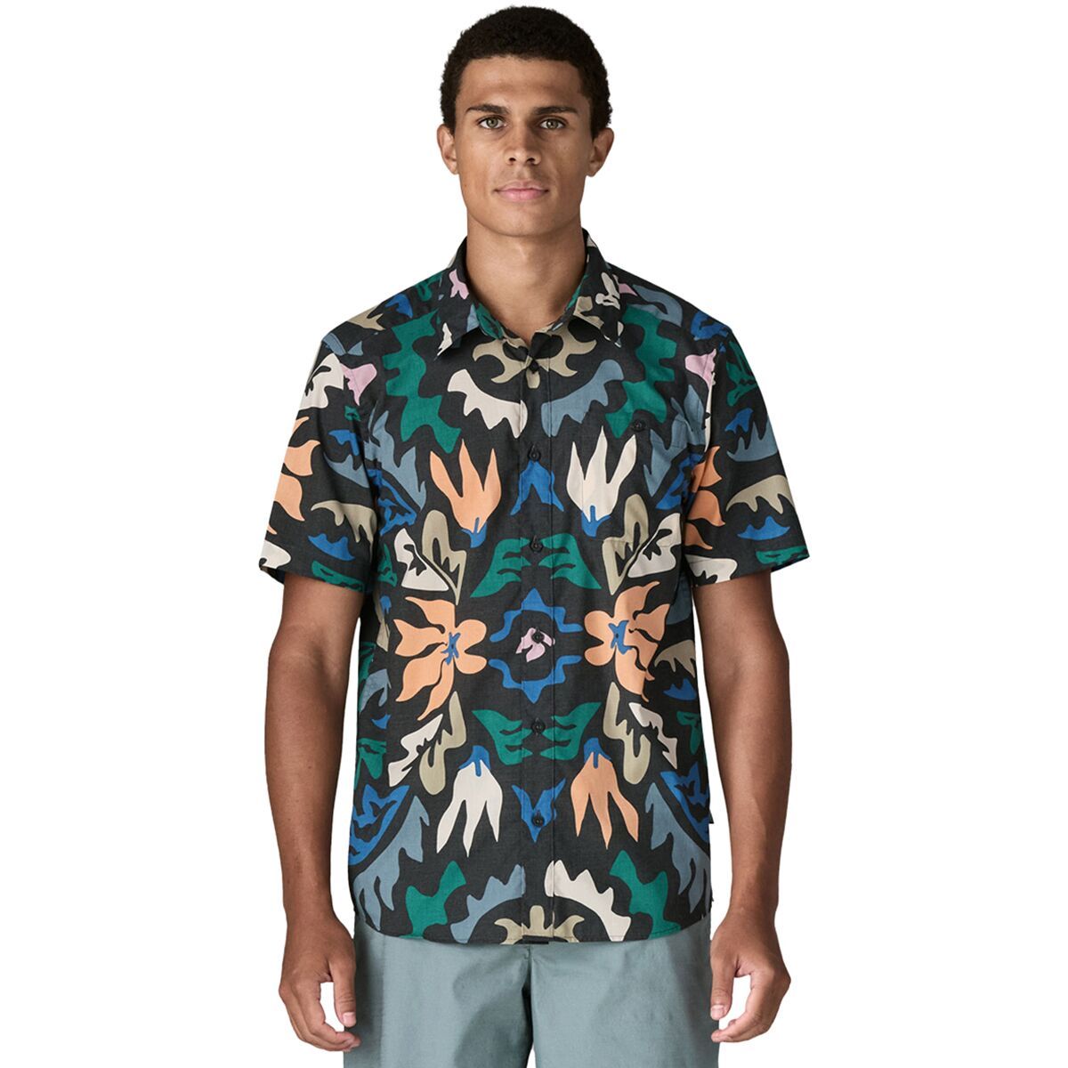 Image of Patagonia Go To Slim Fit Shirt - Men's Kaleido: Black, M