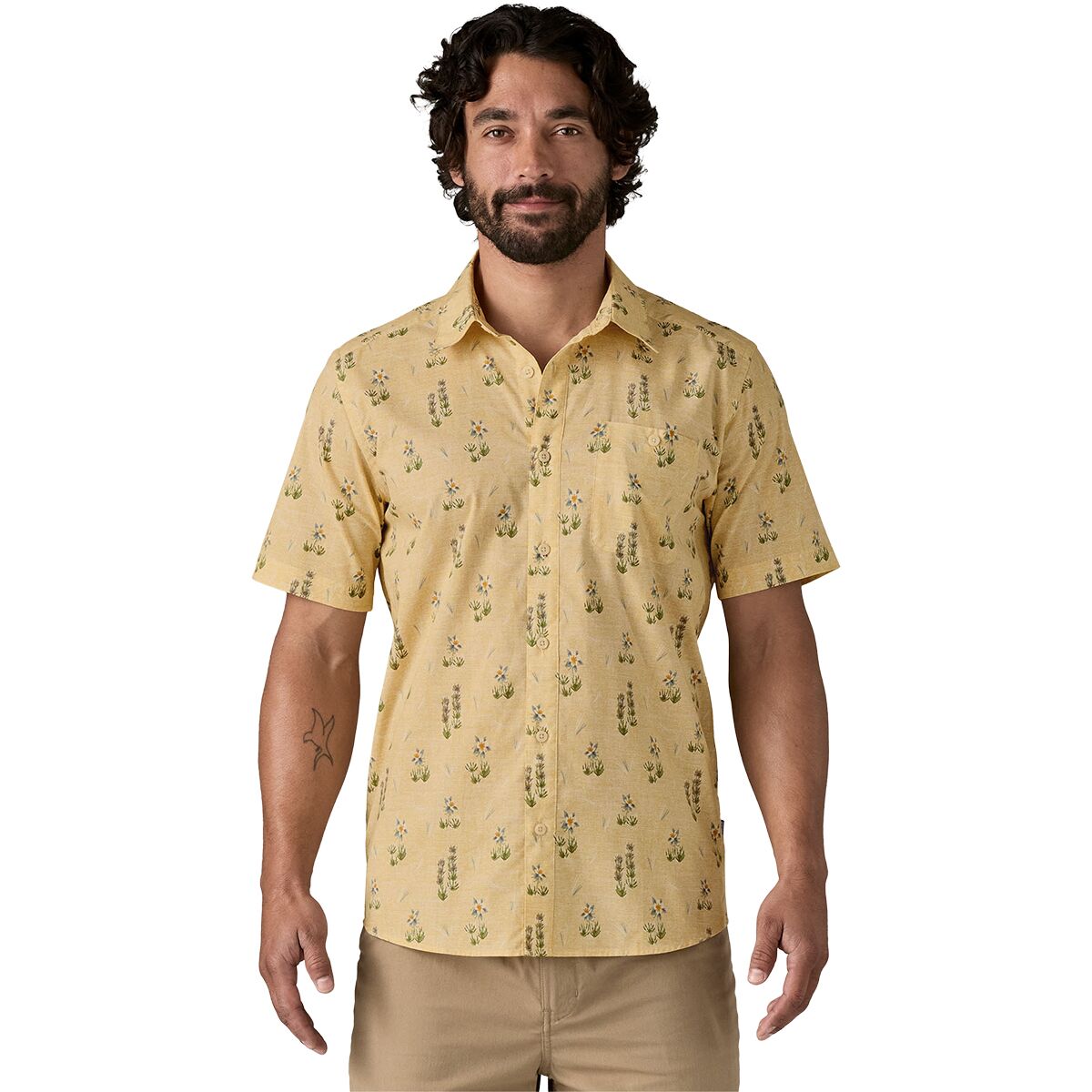 Patagonia Patagonia Go To Slim Fit Shirt - Men's Lupine Trail: Beeswax Tan, XXL