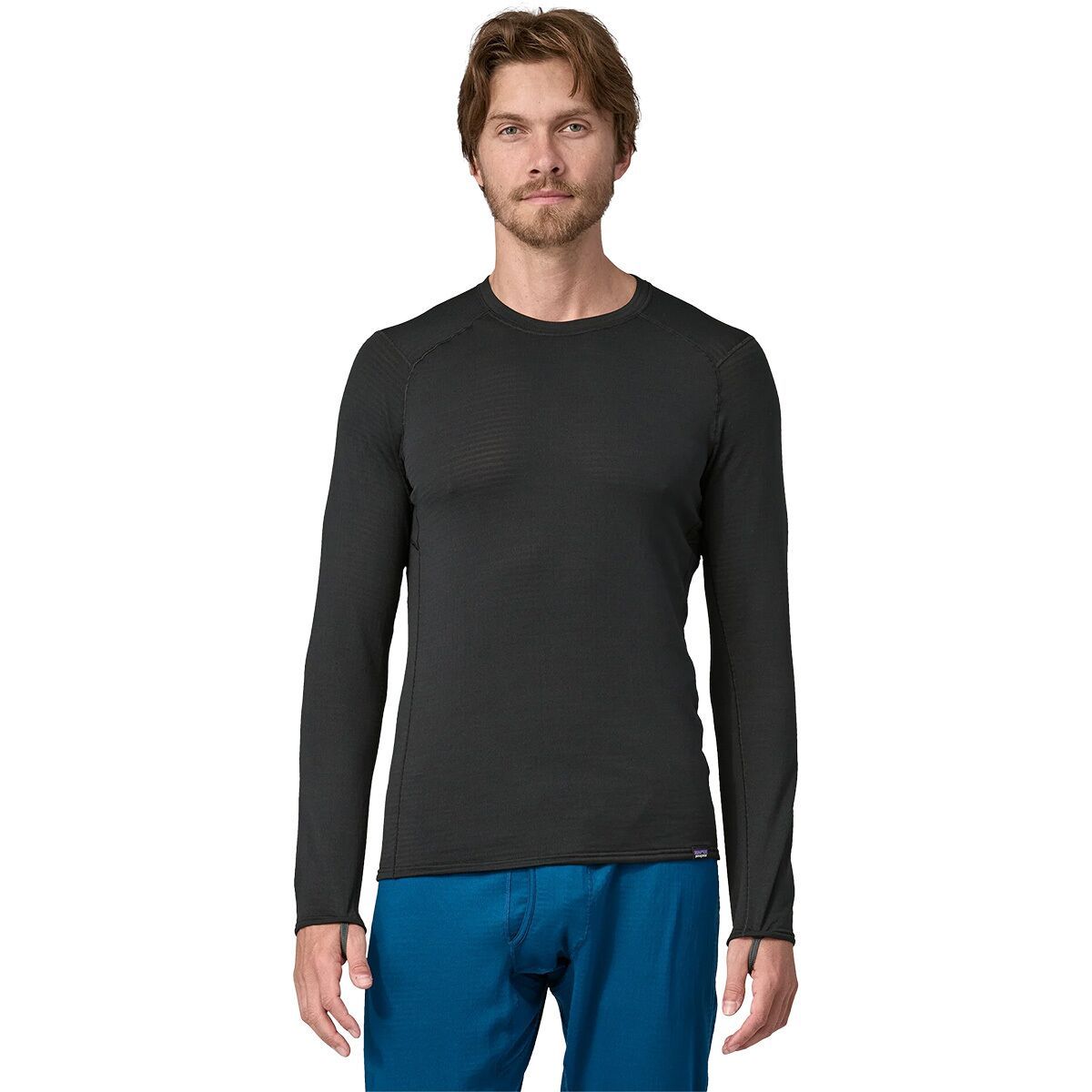 Image of Patagonia Capilene Thermal Weight Crew Top - Men's Black, XL