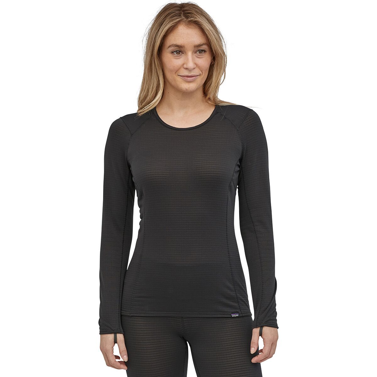 Image of Patagonia Capilene Thermal Weight Crew Top - Women's Black, XS