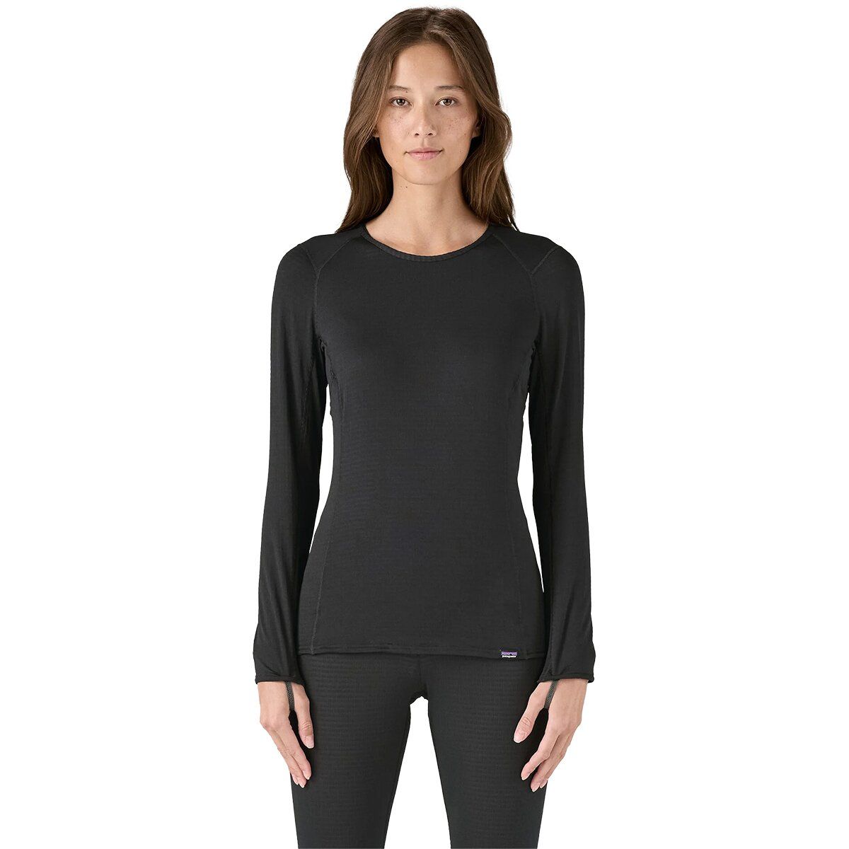 Image of Patagonia Capilene Thermal Weight Crew Top - Women's Black, XS