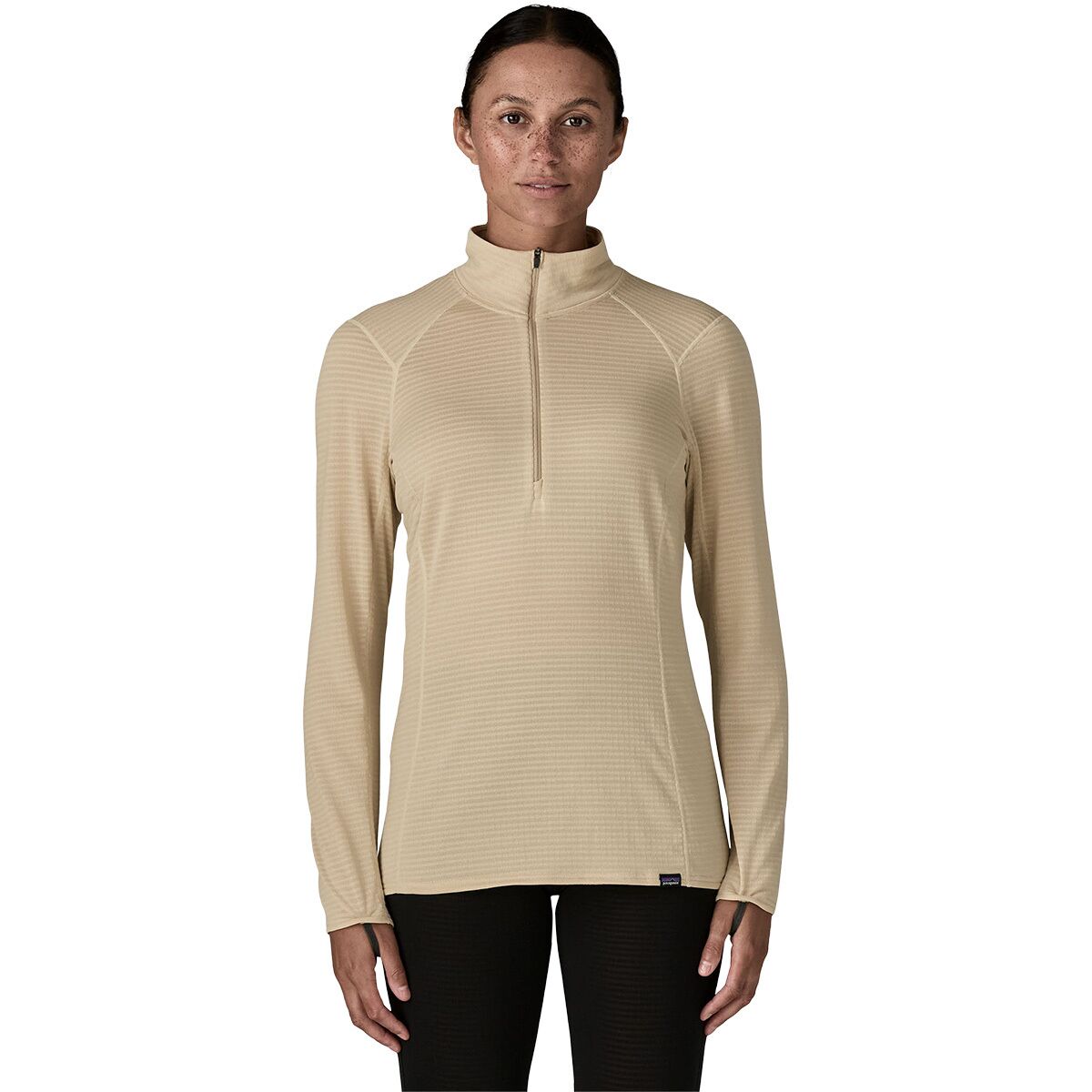 Image of Patagonia Capilene Thermal Weight Zip-Neck Top - Women's Pumice, XL