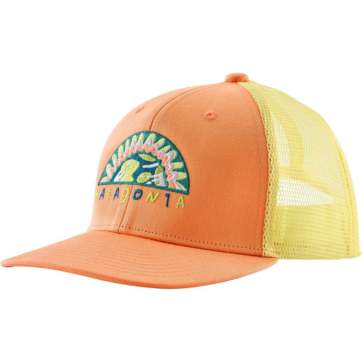 Image of Patagonia Trucker Hat - Kids' Kids Planet: Peach Sherbet, One Size