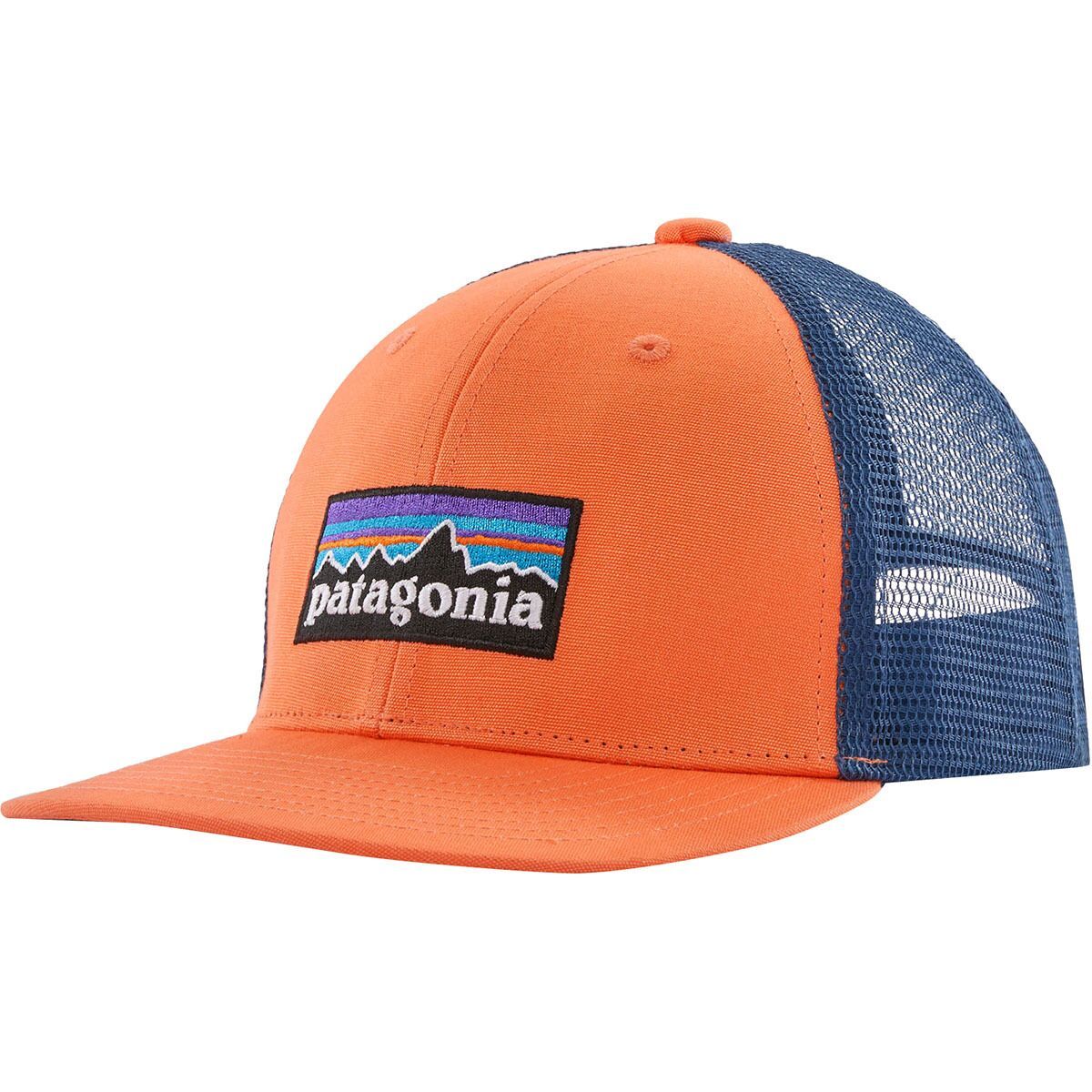 Image of Patagonia Trucker Hat - Kids' P-6 Logo: Orange Peel, One Size