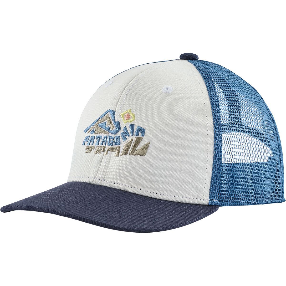 Image of Patagonia Trucker Hat - Kids' Trailcheck: White, One Size