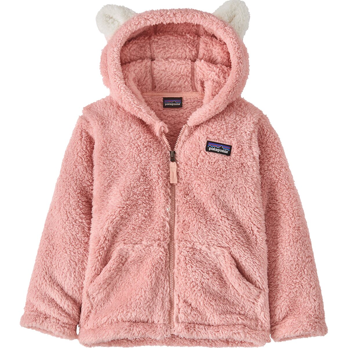 Image of Patagonia Furry Friends Fleece Hooded Jacket - Infants' Mallow Pink, 18M